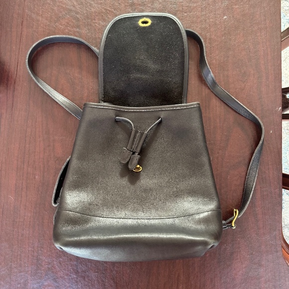 Coach Vintage Black Leather Daypack No. 9791 - Picture 10 of 11